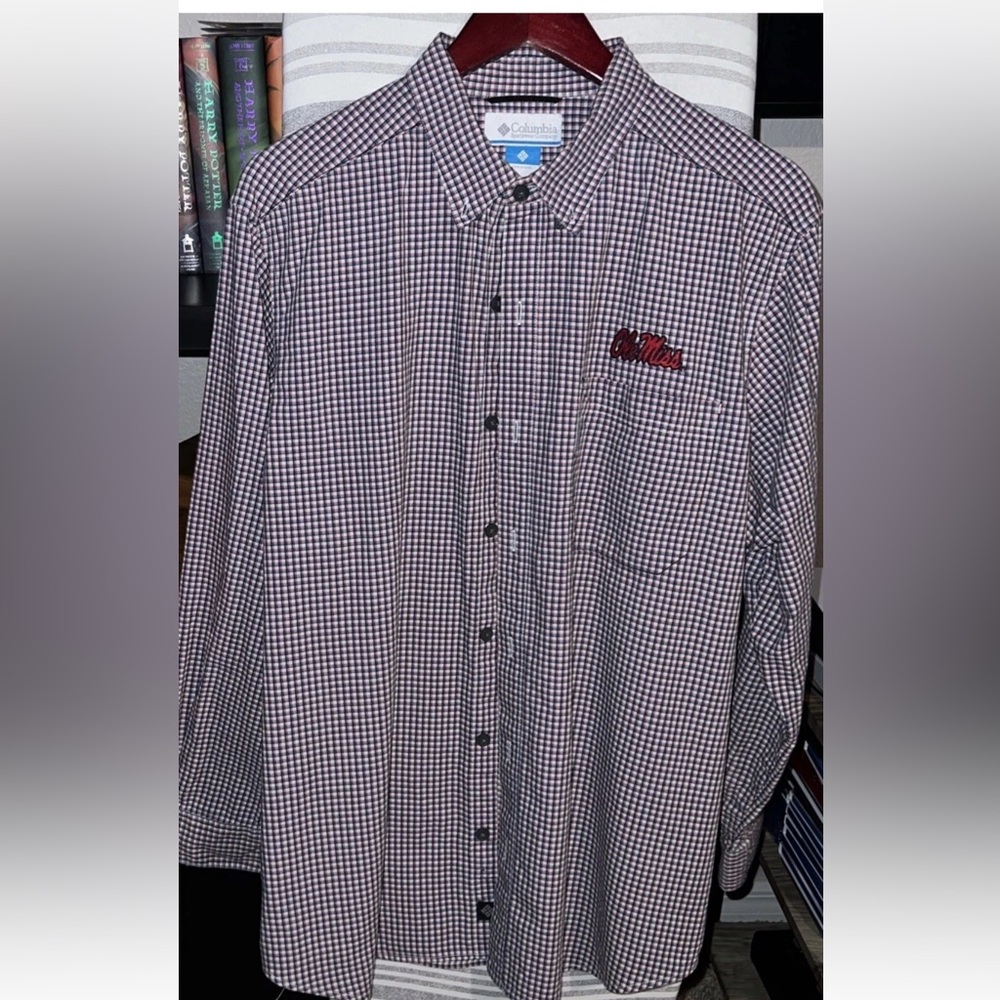 Columbia OleMiss Men’s Shirt | Long Sleeve Size L Regular Fit
